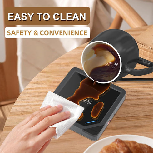 2 U1 Coffee Mug Warmer with USB Charging Ports: Auto Shut-Off Candle Wax Warmer - Heated Beverage Coffee Accessories