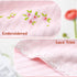 12 Pack 13 13" Jacquotha Pink Washcloths (Floral Embroidered), Soft Wash Cloths for Face, Body, Showering, Spa