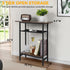 Tedheve 3-Tier Set 2 Side Table of for Living Room, Narrow End Table for Small Spaces with Wide Storage Top, Rustic