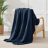 Kozyhvn 100% 50" 70", 6 Cotton Muslin Blanket Large x Layers Breathable and Lightweight Navy Throw Blanket for Bed