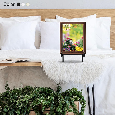PATIKIL 9" Acrylic Decorative Plate Stand Holder, 2 Pack Easel Frame Holder for Photos and Canvases