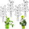 CANIPHA 4 Pcs Small Metal Trellis for Potted Plants,Indoor Plants Trellis for Climbing,Leaf