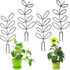 CANIPHA 4 Pcs Small Metal Trellis for Potted Plants,Indoor Plants Trellis for Climbing,Leaf