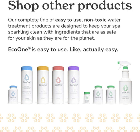 2 Lbs pH Plus by EcoOne | Natural Water pH Increaser for Hot Tub Application | Chlorine-Free, Phosphate-Free Hot Tub pH