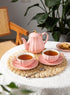 Set, Set 6 (8 oz)- Amazingware Royal Tea Cups and Saucers, with Gold Trim and Gift Box, British Coffee Cups, Porcelain