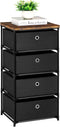 HAITRAL Fabric Storage Chest, 4 Drawer Clothes Organizer Unit for Closet, Easy Assembly Dresser for Bedroom, Hallway,