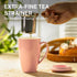 Sweese 15 OZ Porcelain Tea Mug with Infuser and Lid, Loose Leaf Tea Cup, Gifts for Tea Lovers, Pink