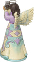 Jim Shore Heartwood Creek Pint Size Angel with Kitten Stone Resin Figurine, 5”