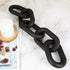 5-Link HMASYO Black Wood Chain Link Decor, Wooden Decorative Chain Home Decor Accents, Coffee Table Decor, Shelf Decor