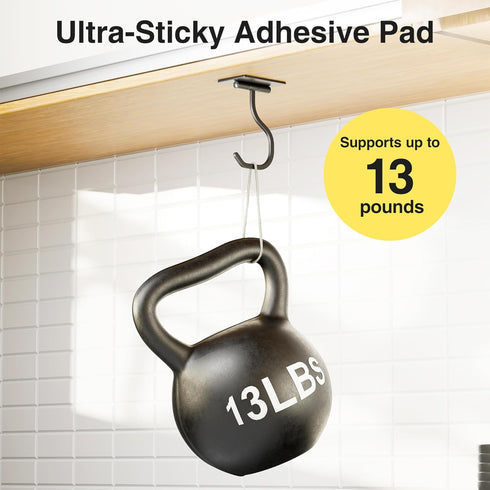 Counter, 1 Pack bussdis Banana Hook Under Cabinet - Adhesive Banana Hanger Under Metal Banana Holder Stand for Hanging
