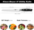 Klaus Meyer Stahl High Carbon Exclusive German Steel Utility Knife, 6 Inch Serrated (Black)
