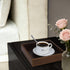8 8 1.8 inches HofferRuffer Faux Leather Vanity Tray, Elegant Desktop Storage Organizer, Decorative Catchall