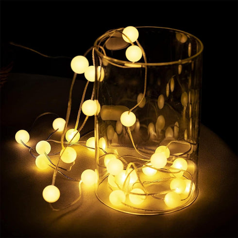 1 Pack 10 30 8 Hiboom Globe Ball String Lights, Ft LEDs Lighting Modes Battery Operated Fairy Lights with Remote Timer