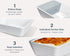 ONEMORE Set of 4 Ceramic Baking Dishes, 5x7-inch White Individual Casserole Dishes for Toaster Oven, Stylish and