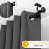 Kenney Weaver Cap End Indoor/Outdoor Black Curtain Rod, Adjustable 37-72 Inch for Windows & Patio