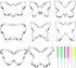 8 Pieces Butterfly Cookie Cutter Set - Stainless Steel Biscuit Cutter Mould and 6 Sugar Stirring Pins for Baking