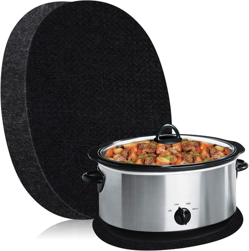 Heat Resistant Mat for Crockpot Slow Cooker with Appliance Slider Function, 2 Pack Countertop Protector
