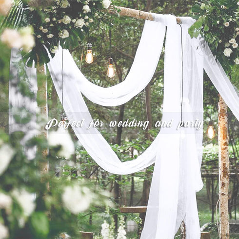 NICETOWN 216 Sheer Canopy Bed Curtains Panels - Home Decoration Sheer Voile Scarf Valance for Wedding (1 Panel, W60 x