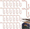 50 Pieces Hanger Connector Hooks, Metal Hanger Extender Hooks for Different Clothes Hangers, Rose Gold