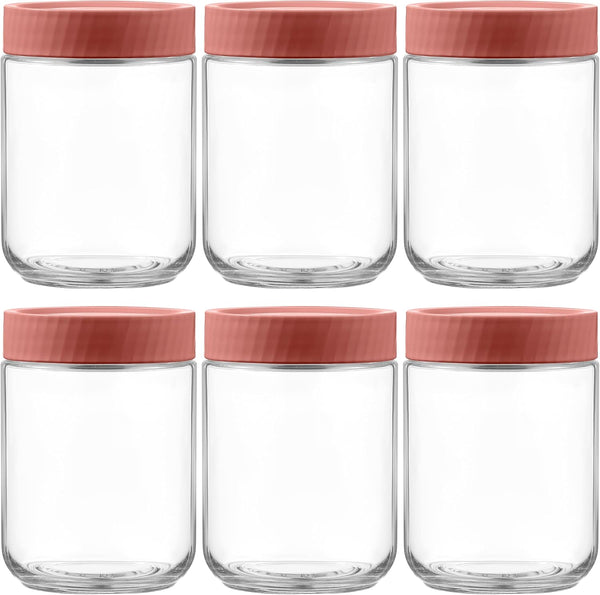 Danmu 16 oz Overnight Oats Containers with Lids,Meal Prep Containers 6 Pack,Mason