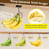 Rimaaiae 2 Packs Counter Under Cabinet Banana Hooks, Foldable Magnetic Banana Holder with Strong Self-Adhesive & Screws