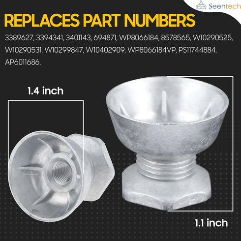 Seentech Dryer Motor Pulley Replacement - 8066184 Compatible for Whirlpool, Kenmore Dryers, Replace: 3394341, 3401143,