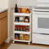 4 ShellKingdom Tier Bathroom Storage Organizer, Slim Rolling Storage Cart for Narrow Space, Mobile Shelving Unit