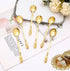 Swan Spoon Set, 7 PCS Mediterranean Mini Spoon Cutlery with Holder, Exotic Luxury Flatware, Gold