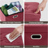 17x13x13in COSYLAND Storage Ottoman Foot Rest - Leather Ottoman Rectangle Foot Stool Folding for Room Dorm Small