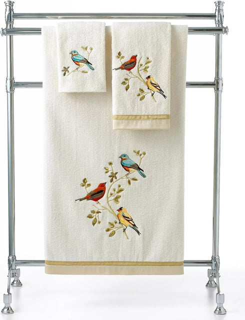 Avanti Linens Soft Cotton Washcloth - Gilded Birds Collection