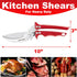Heavy Duty Poultry Scissors - All Purpose Kitchen Shears for Chicken, Fish & Meat - Easily Separable, Dishwasher Safe