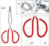 MSY BIGSUNNY Heavy Duty Stainless Steel Scissor Tongs with Soft Handles (1, red 10")