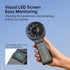 JISULIFE Life7 Handheld Fan 2024, Powerful Portable Fan with LED Display, 3600mAh, 5 Speeds, Lanyard, 3-IN-1 (Black)