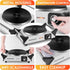 Techwood Single Burner Hot Plate, 1500W Electric Stove with Adjustable Temperature & Stay Cool Handles, 7.5" Silver