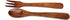 Lipper International Cherry Finished Salad Servers, 12" Long, One Pair