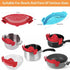 2 Pcs Clip on Strainers, Silicone Pot Strainer for Pasta Meat Vegetables, Fit All Pots and Bowls