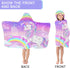 30" 50", Bonsai Tree Unicorn Beach Towel, Unicorn Towel for Girls with Hood, Rainbow Unicorn Hooded Towel for Kids x