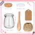 30 3.4 oz FoldTier Pcs Small Glass Jars with Cork Lids Spoons Mini Yogurt Containers with Lid Pudding Jars Glass Favor