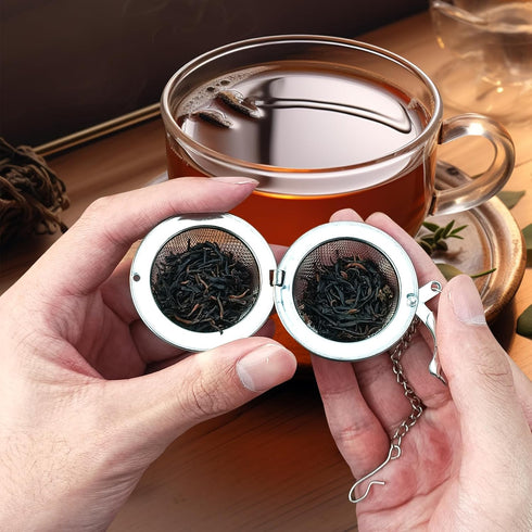 YOIYINI 2.1 inch 2PC) Stainless Steel Mesh Tea Infuser, Tea Ball with Honey Bee Pendant Tea Strainer Tea Diffuser Tea