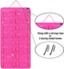 AROUY Rose Hanging Dust Proof Sunglasses Organizer - 16 Felt Slots Glasses Holder with Metal Hook and Sturdy Rope