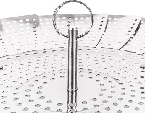 BergHOFF Steamer Basket 7" to 11" - Stainless Steel 18/8 Foldable & Expandable, Dishwasher Safe, Fits Most Pots and Pans