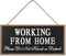 Working from Home Wood Sign, Please Do Not Knock or Disturb Hanging Wood Plaque, Outdoor Decor Wooden Don't Disturb
