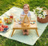 Bamboo Bed Tray Table with Foldable Legs, Breakfast Tray for Sofa, Bed, Eating, Working, Used As Laptop Desk Snack Tray