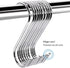 30 Pack 3.7 inch Metal S Hooks, Steel S Hooks for Hanging Plants, Kitchen Pans, Jewelry