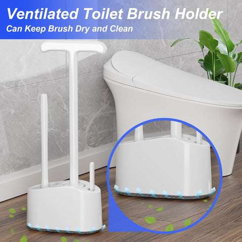 3 1 SetExtended Set,Bathroom in Toilet Brush and Plunger Handle Plunger,Heavy Duty Toilet Bowl Brush and Holder Hidden