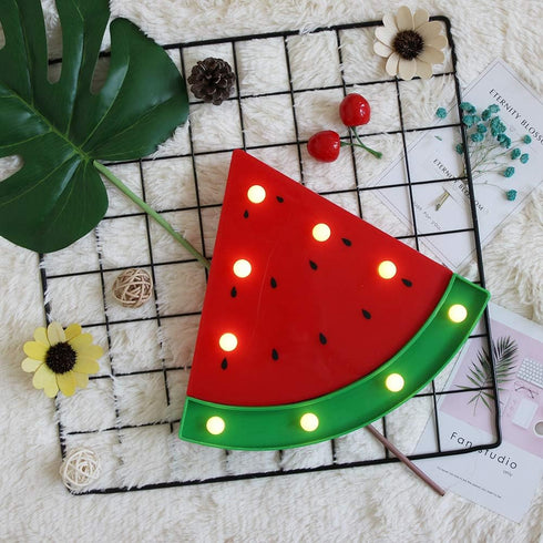 GUOCHENG Watermelon Marquee Light Decor Light LED Night Light Battery Operated Night Table Lamps for Nursery Children