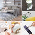 Rug Tape 8 Pcs Non Slip Carpet Gripper for Hardwood Floors, Washable Black Rug Stoppers to Prevent Sliding