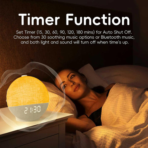 Diol Tode 30 Sunrise Alarm Clock with Sound Machine, Natural Wake Up Light with Night Light, Sleep Sounds, White Noise
