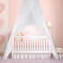 Bed Canopy Mesh Netting with Fluorescent Stars, Glow in Dark Hanging Dome Canopy for Single to King Size Beds, White