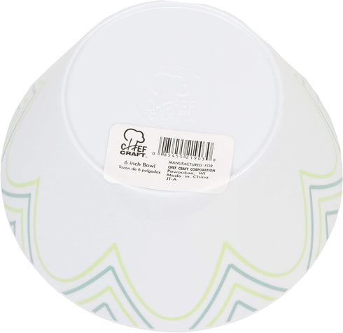 Chef Craft Spring Melamine Salad Bowl, 6 inches in diameter 20 ounce capacity, Design by Chef Craft